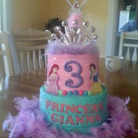 Disney Princess Just made this for a friend of mine for her Daughters 3rd Birthday. She was having a Disney Princess party and wanted something pink,...