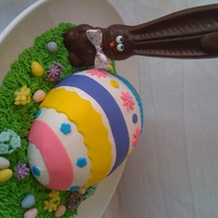 Easter Egg Easter Egg is made from the Wilton 3d Egg pan. White cake with vanilla buttercream and Raspberry filling. Iced in buttercream and decorated...