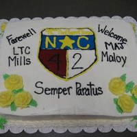 Change Of Command This cake was for the change of command at my husbands unit. all buttercream.