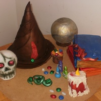 Wizard's Desk I made this for my nephew's 14th Birthday...he wanted a Wizard theme so this is what I came up with.