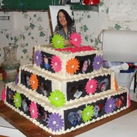 Sweet Sixteen I made this for my niece's sweet sixteen. Her mom wanted the photos added in and I did daisies in her favorite colors.