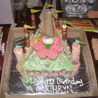 Castle Birthday Cake Rice krispies treats and cupcakes = great cake!! My first ever fancy cake I made for my niece's 3rd birthday. It was a huge hit!! I...