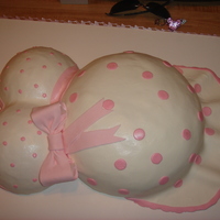 Baby Bump yellow cake with creamcheese filling. mmf dress and dots