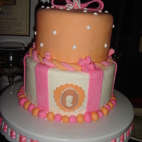 Cameo Cake this cake was for a friends bridal shower.