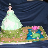 Princes And The Frog Princes is a yellow cake covered in fondant. Head and torso made from gumpast. Frog is made from Tylose paste. My first attempt at modeling...