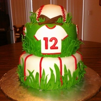 Baseball Cake Baseball bday cake front view