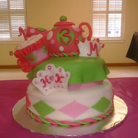 Teapot Cake Teapot cake for sister's turning 1 and 3.