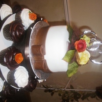 Wedding Cupcake Tower Did this for a friend's daughter's wedding. 75 cupcakes, and 6 in cake topper!