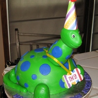 Dinosaur Cake Made this for a friend's son's 2nd birthday with a dinosaur theme party.