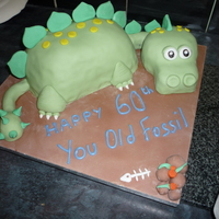 Dinosaur Old Fossil Cake He was meant to look like a dinosaur but I got carried away and he ended up looking like a dragon