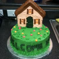 House Warming Made this for my friend's sister when she bought her first house. I tried to make it look like her actual house, beige with a green...