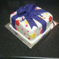First Time Bow Cake made for wilton course 3