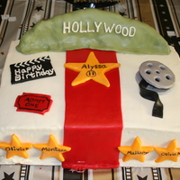 Hollywood Cake I did this cake for my 11 year old niece for her birthday. The theme was "Hollywood". She loved it! It is a 9 x 13 cake double...