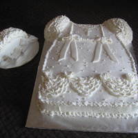 Baptism Dress Cake Yellow cake with butercream frosting
