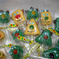 Monster Cake Pops I made these for the last game of the season for my son's soccer team called the "Monsters." They are vanilla cake dipped in...