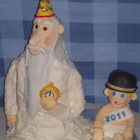 Father Time And Baby New Year 