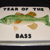 Bass Cake An odd request from a 21 year old woman's birthday. I loved this cake because I was able to hand paint which is how I created the...