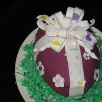 Easter Egg Cake Easter Egg Cake -Strawberry cake with fresh strawberry & white chocolate Filling,Cake is covered with poured Petite Four Icing from...