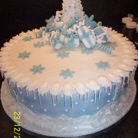 Cold Christmas I made this for my sister. A traditional rich fruit cake covered in marzipan and royal icing with royal icing runouts and decoration and...