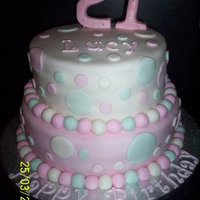 21St Birthday Cake 8in and 10in vanilla cakes with vanilla buttercream, covered in fondant with fondant accents and swarovski crystals on the two numbers. TFL...