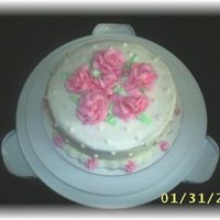 Final Cake In Wilton Course I This was the cake I made in my final class today. I thoroughly enjoyed the Course and am looking forward to Course II!