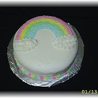 Practice Cake 1 Weather was yucky so decided to "practice" for my next Wilton Class. My very 1st cake!!!