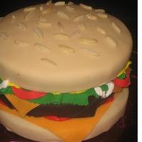 Block Party Cheeseburger! Chocolate "Corona" Beer cake with Chocolate filling!