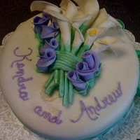 Calla Lillys, Roses And Hearts All the flowers are gumpaste. Everything else is fondant. TFL!