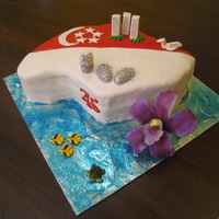 Singapore's 45Th Birthday! My 1st competition cake, in celebration of Singapore's 45th Birthday!