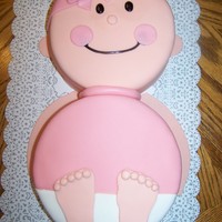 Baby Shaped Cake Found an example on CakeCentral and re-did it. I am not sure which person I copied this from, I did this a while back.
