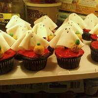 Halloween Ghosts My first MMF ever made, this got me started decorating cakes. I found the recipe in a cooking magazine over a year ago.