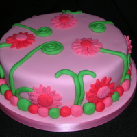 Pink Gerberas Inspired by a design by pinkcakebox.com
