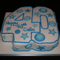 40Th Birthday Cake I saw this idea for a joined 4 and 0 cake from someone on CC. I'm sorry I can't remember who you are but thank you!! The customer...