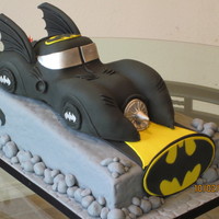 Batmobile Cake Batmobile cake made using vanilla cake and vanilla buttercream. Batmobile is all cake and was hand carved, covered in fondant and was...