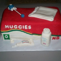 Huggies Diapers Cake All decorations are fondant