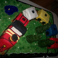 Buddy Train Cake Birthday cake for a friend. Her best friend's husband always says that we are all on the buddy train together. So he suggested the...