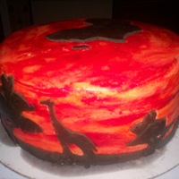 Africa Birthday Cake I needed three quick cake ideas for three close friends. I did not have time to try and be very creative. This idea came from this-mama-...