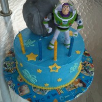 Buzz Lightyear Birthday cake for my 4 yr old. This was my first time using non-crusting buttercream. I think I like it! It was also my first time using...