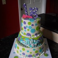 Jesslyn's 13Th Birthday Cake I made this for the daughter of a special friend of mine. She wanted camoflage and polka dots. My daughter sketched it out for me. The mom...
