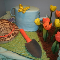 Spring Flower Garden Cake 