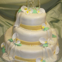 60Th Anniversary I made this cake for a 60th wedding anniversary. It is red velvet cake with buttercream filling and MMF. The 60 on top is made from isomalt...