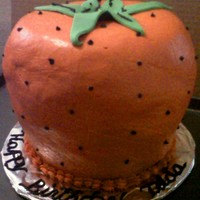 Strawberry Shaped Cake I WAS CHALLENGED TO SEE COULD I MAKE A CAKE SHAPED LIKE A STRAWBERRY, AND THIS IS WHAT I CREATED!