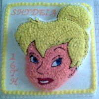 Tinkerbell Two layer Tinkerbell cake