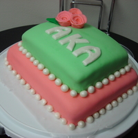 Aka Cake Founder's Day Cake for Alpha Kappa Alpha Sorority, Inc.