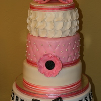 Pink & White 3 Tier Cake my first time to make a 3 tiered cake, Thanks for all the inspiration I get from this site.