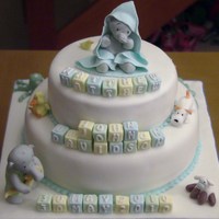 Humphrey's Corner Christening Cake All models made from sugarpaste with CMC.