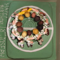 Celtic Huddle Cake Players were moulded from sugarpaste with CMC using PME people moulds.