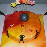 Disco Disco cake with flashing disco ball.