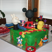 Mickey Mouse Clubhouse I did this cake for my daughter's 2nd birthday... It is a 2 layer 10 inch cake, and everything is etible except the MM head. I was...