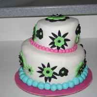 Topsy Turvy Birthday Cake I did the one for a birthday. The girl was turning 13 and having a black light party, hence the mostly black and white decorations...